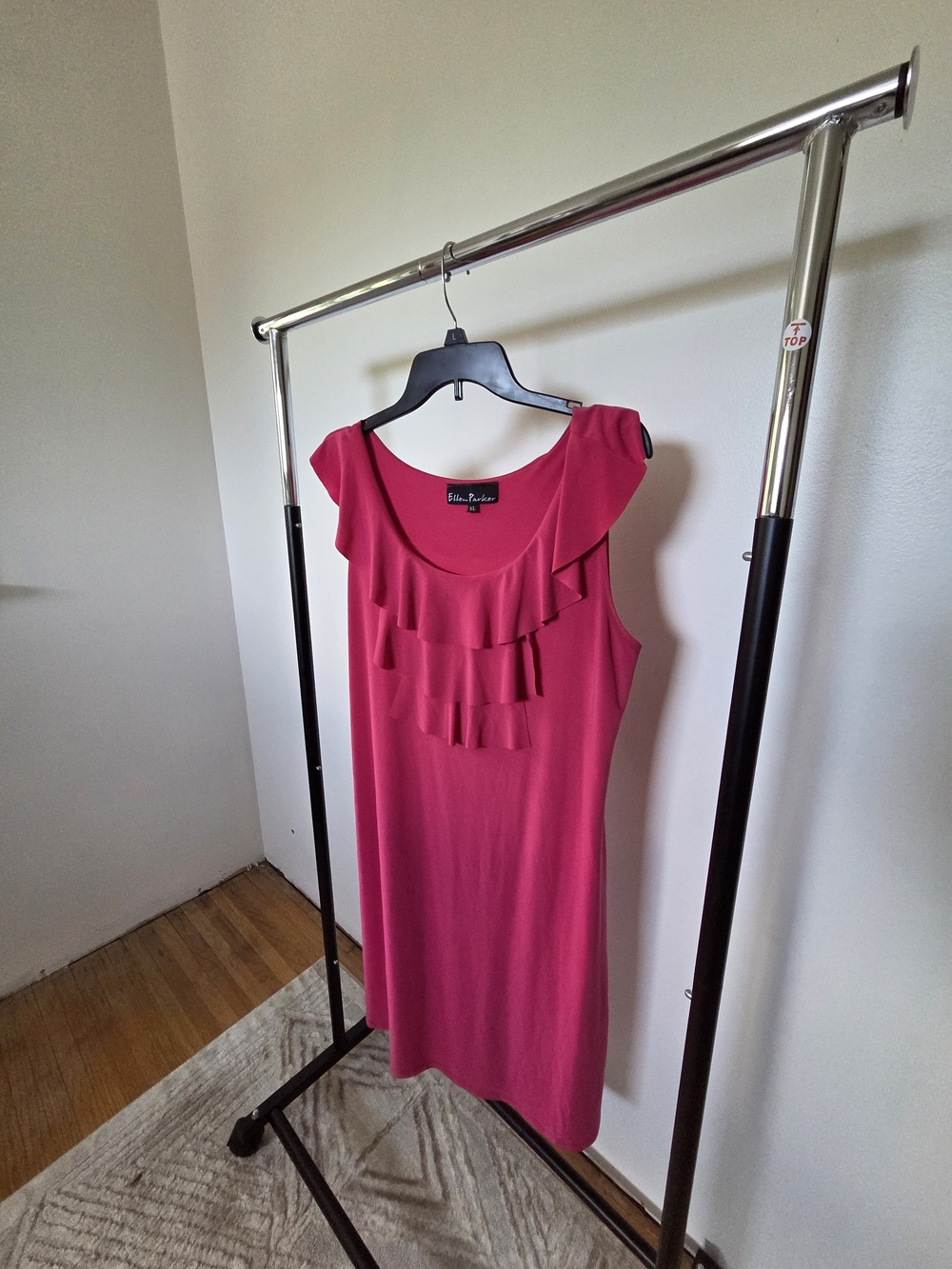 Pink Ruffle Sleeveless Dress